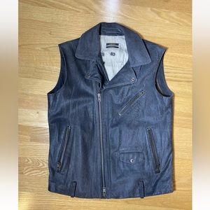 Diesel Leather Vest Black Gold Label XL